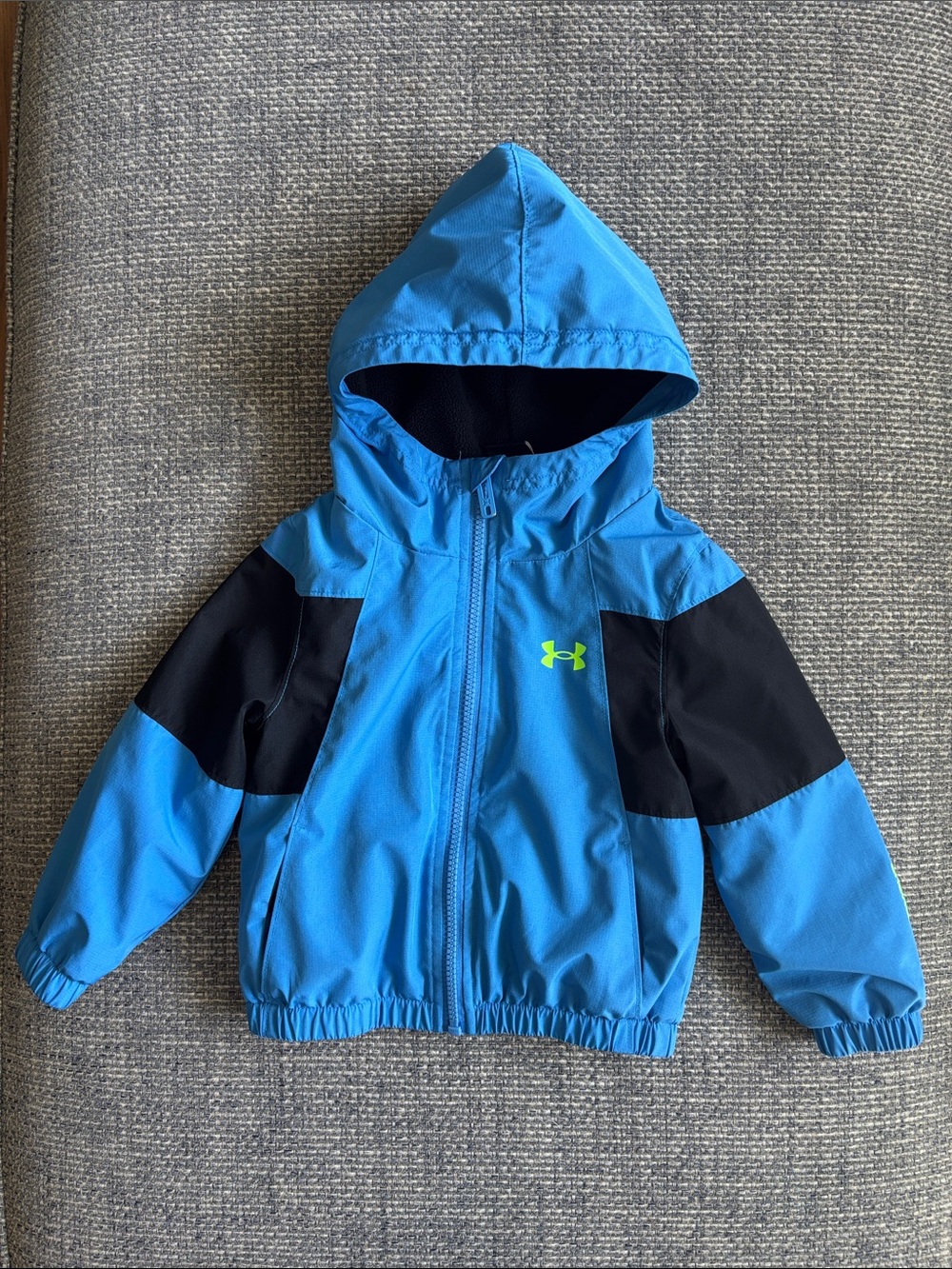 Under Armour Kids Blue and Black Hooded Rain Jacket